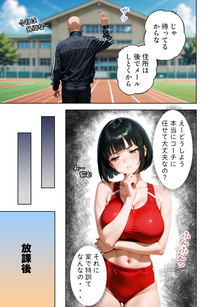 巨乳が暴れて走れませんッ！ 補欠落ちした陸上部元エースがコーチに秘密の特訓を指導してもらう話29