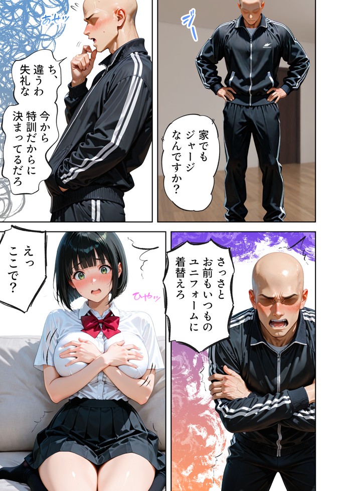巨乳が暴れて走れませんッ！ 補欠落ちした陸上部元エースがコーチに秘密の特訓を指導してもらう話33