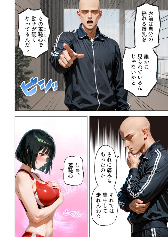 巨乳が暴れて走れませんッ！ 補欠落ちした陸上部元エースがコーチに秘密の特訓を指導してもらう話44