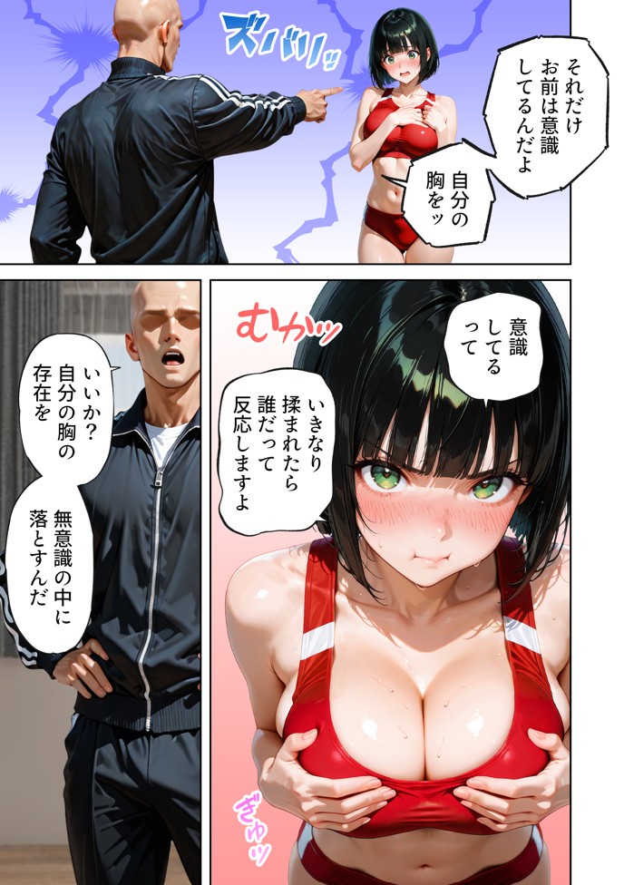 巨乳が暴れて走れませんッ！ 補欠落ちした陸上部元エースがコーチに秘密の特訓を指導してもらう話51