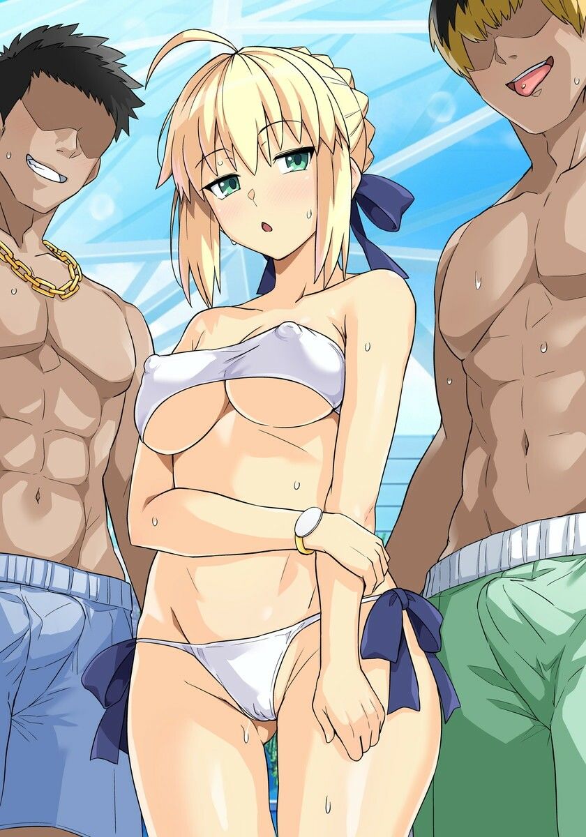 セイバーさん ヤリモクナンパ待ち プール編 （おまけミニCG集つき）10
