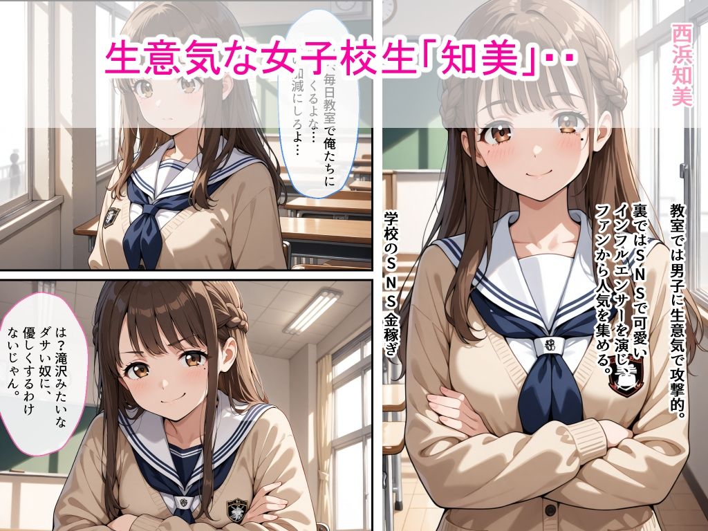 生意気女子校生がSNS配信の秘密を同級生に握られ教室で中出しされた話2