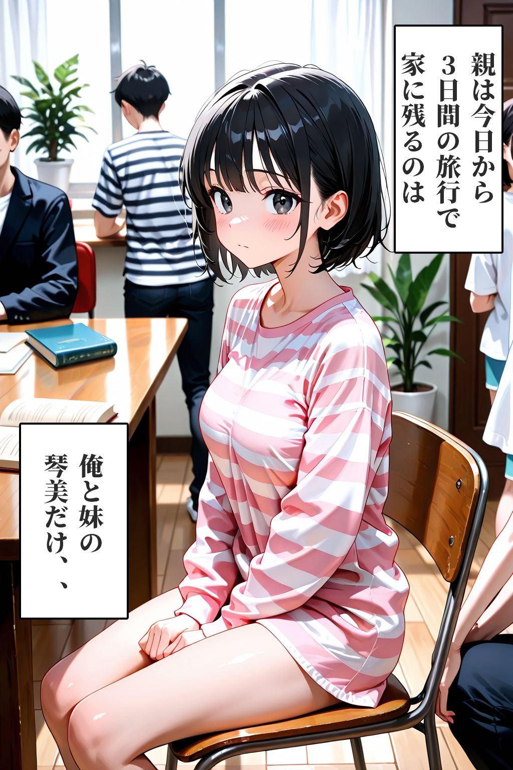 親が旅行中に、妹に我慢できず生でヤリまくった話。2