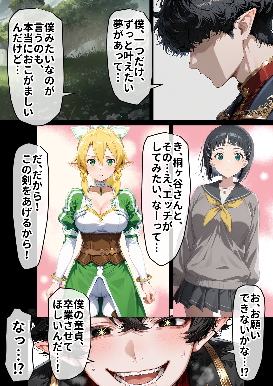 寝取られ堕ちるヒロイン SA〇 直葉 -無防備ま◯こをタダでヲタクが使わせて貰う話-47