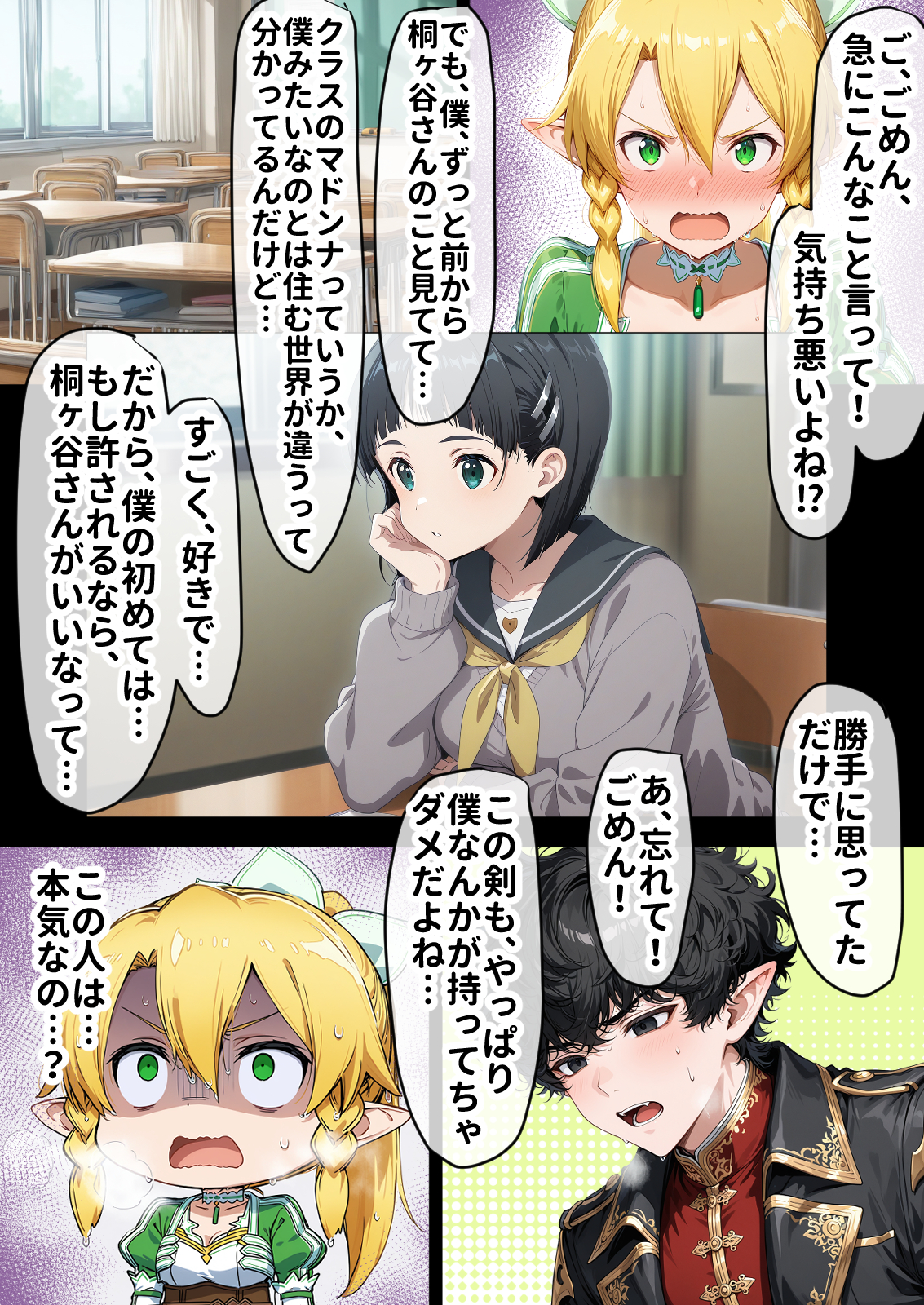 寝取られ堕ちるヒロイン SA〇 直葉 -無防備ま◯こをタダでヲタクが使わせて貰う話-48