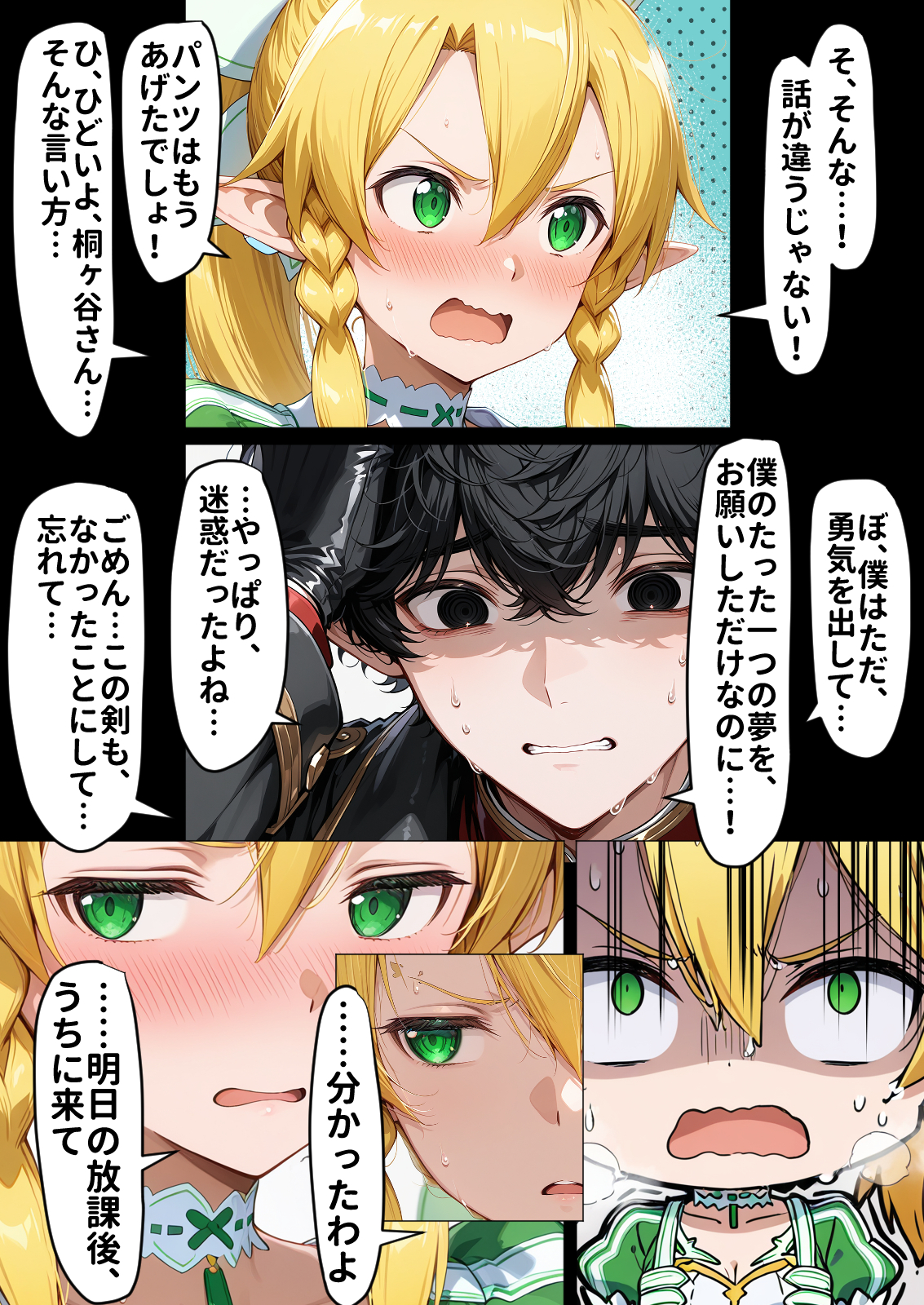 寝取られ堕ちるヒロイン SA〇 直葉 -無防備ま◯こをタダでヲタクが使わせて貰う話-49