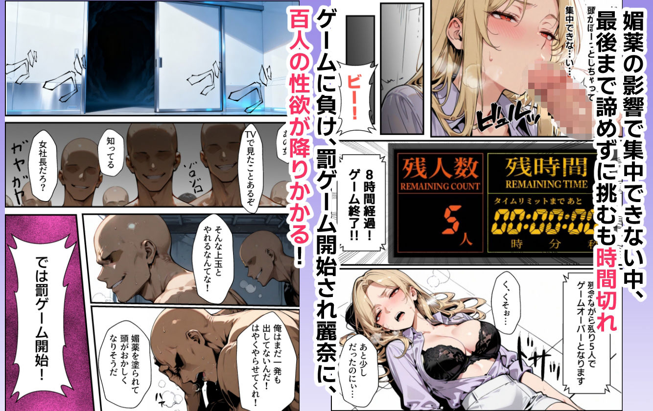 ホス狂い女社長、おち〇ぽ100本抜かないと出られない部屋、全員抜くまで帰れません!9