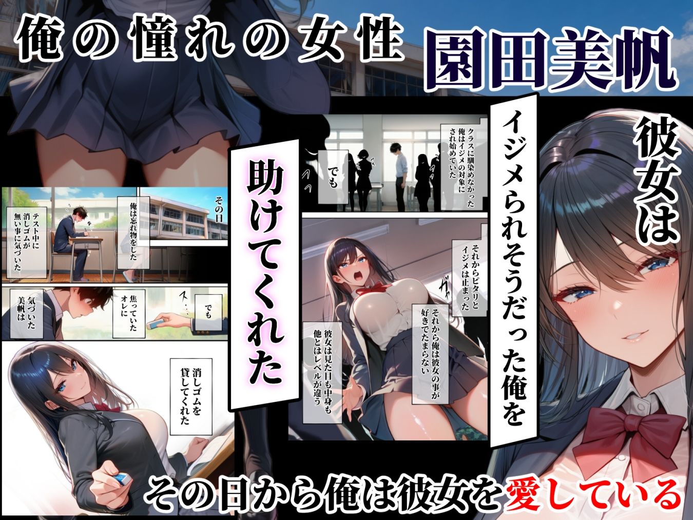 同じクラスの巨乳黒髪女神の心に空いた穴をオレの穢れた巨根でアナウメする話2