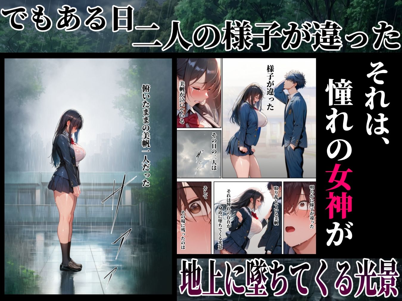 同じクラスの巨乳黒髪女神の心に空いた穴をオレの穢れた巨根でアナウメする話4