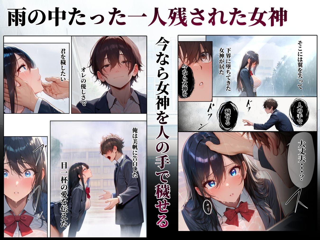 同じクラスの巨乳黒髪女神の心に空いた穴をオレの穢れた巨根でアナウメする話5