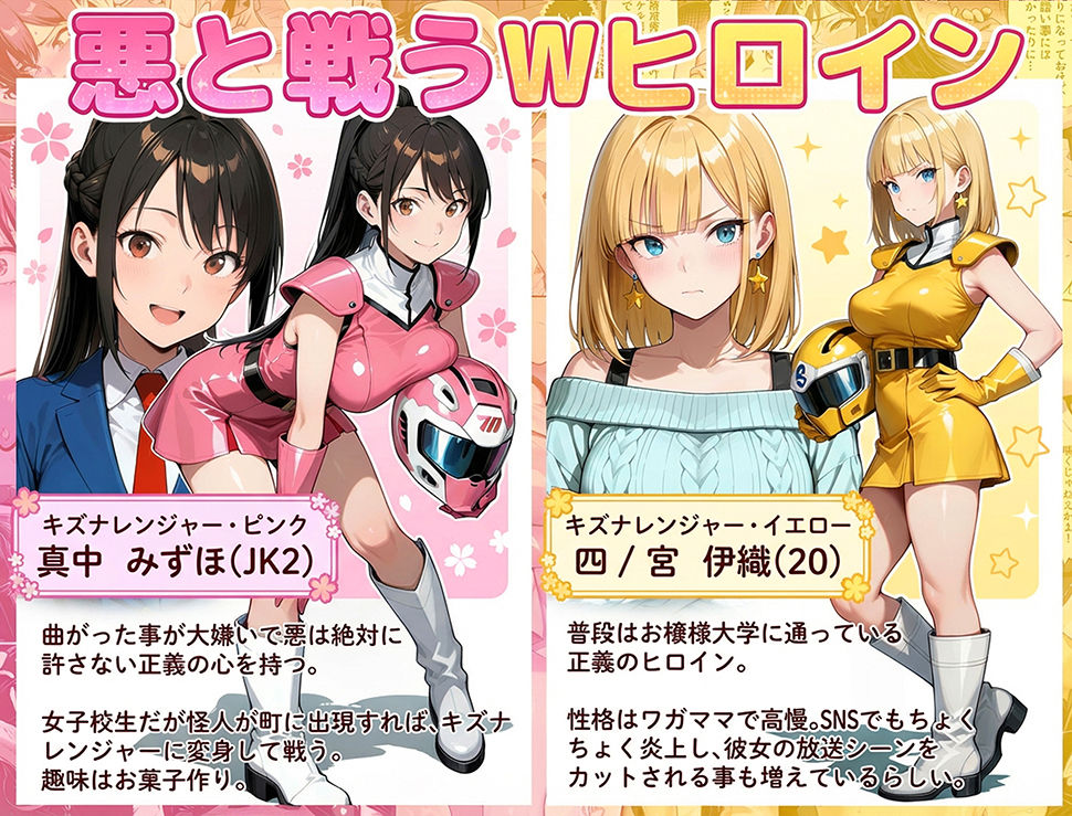 正義の戦隊ヒロイン！無限ハードSEXで戦えないほど快楽依存に調教され悪の組織に完堕ちする！・後編3