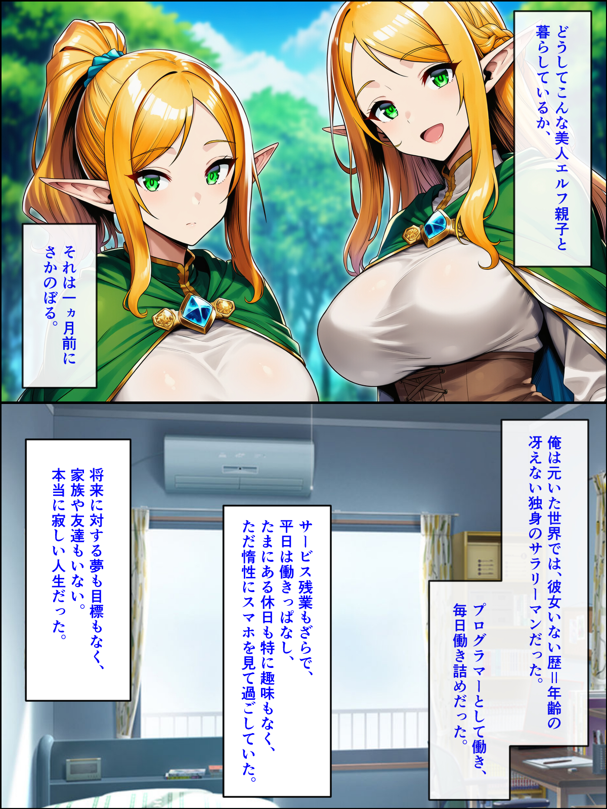 異世界転生して美人巨乳エルフ親子とらぶらぶセックスする話 〜娘編〜11