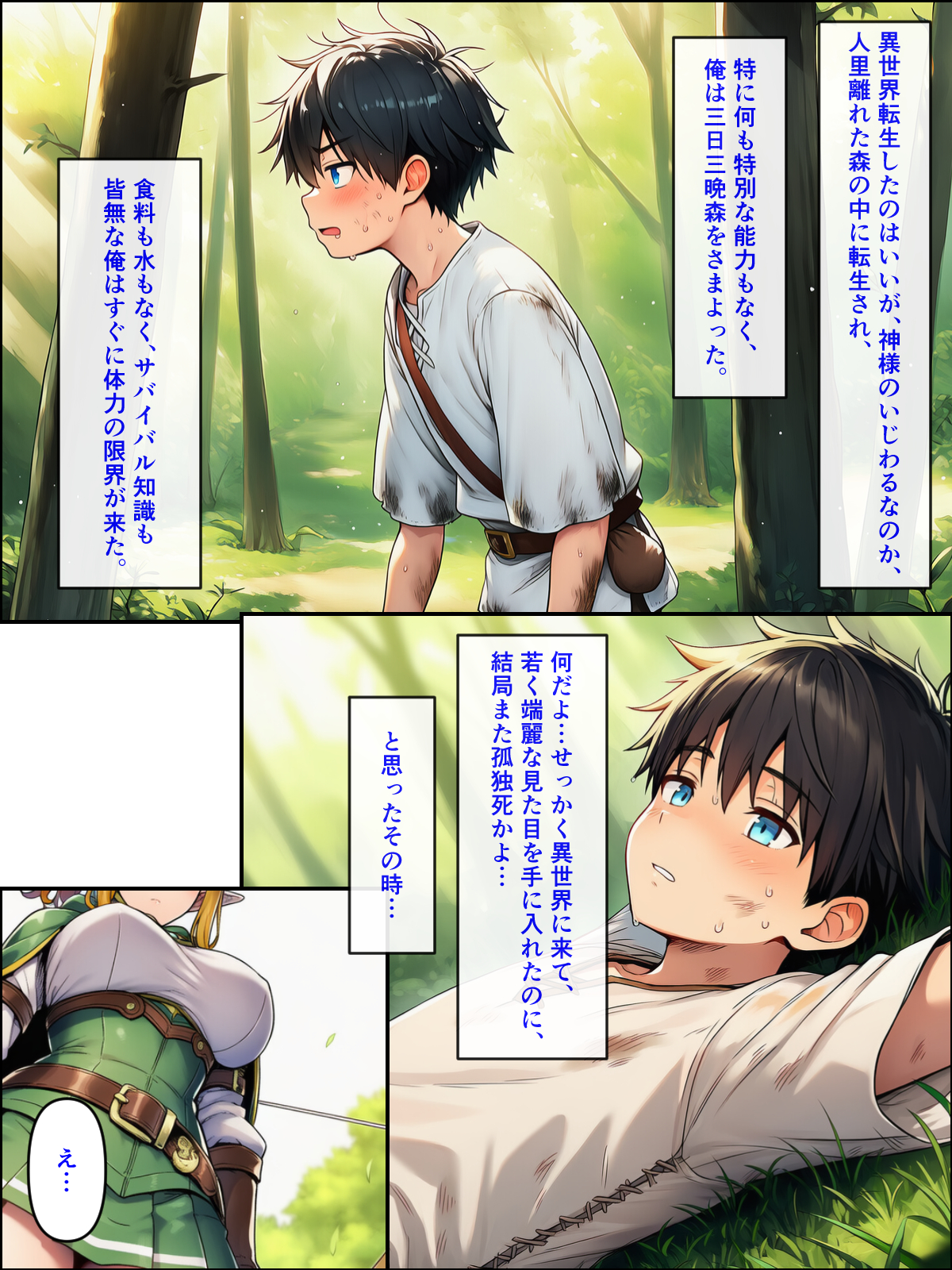 異世界転生して美人巨乳エルフ親子とらぶらぶセックスする話 〜娘編〜13