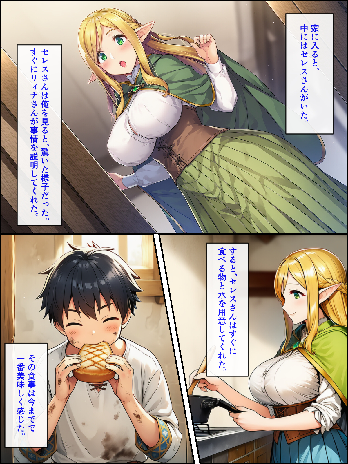 異世界転生して美人巨乳エルフ親子とらぶらぶセックスする話 〜娘編〜15