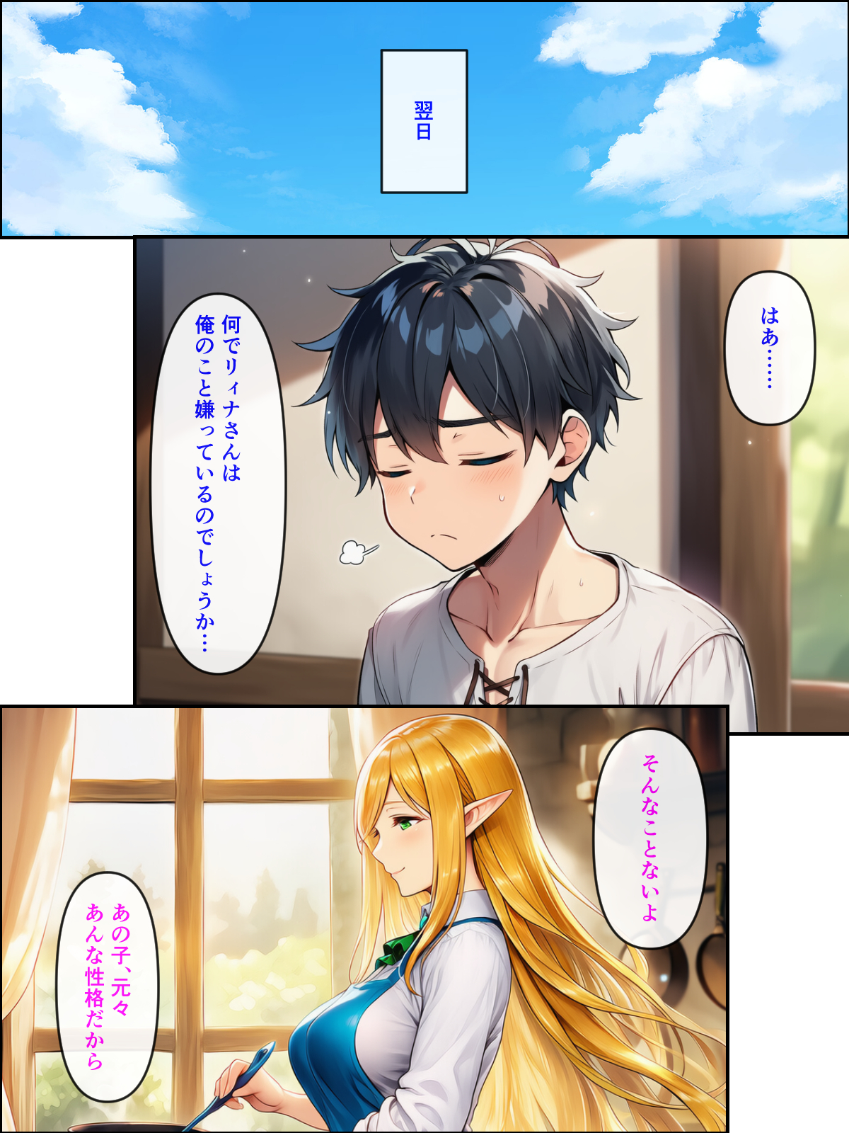 異世界転生して美人巨乳エルフ親子とらぶらぶセックスする話 〜娘編〜19