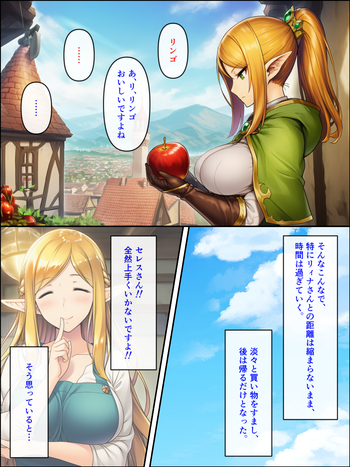 異世界転生して美人巨乳エルフ親子とらぶらぶセックスする話 〜娘編〜26