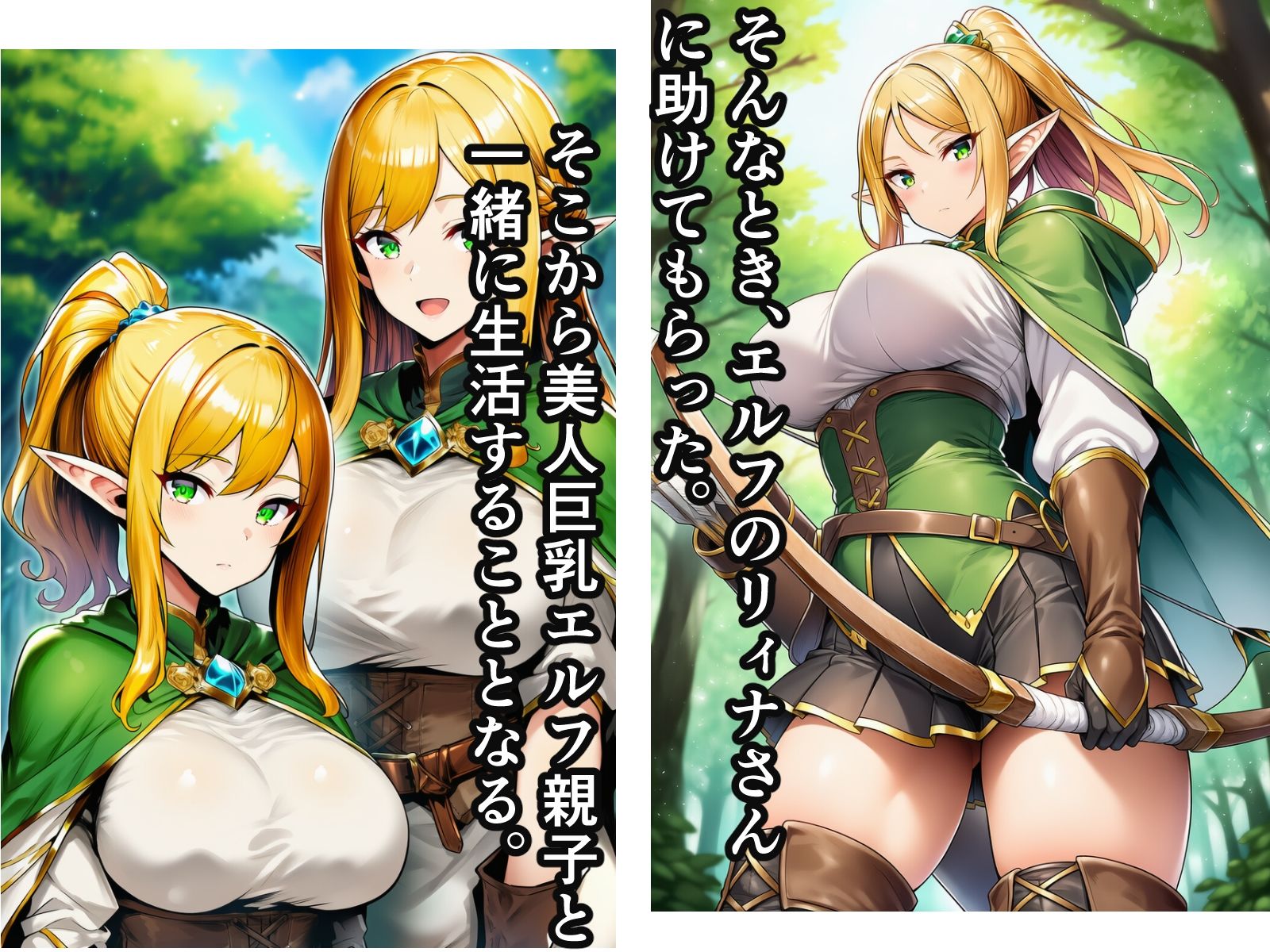 異世界転生して美人巨乳エルフ親子とらぶらぶセックスする話 〜娘編〜3