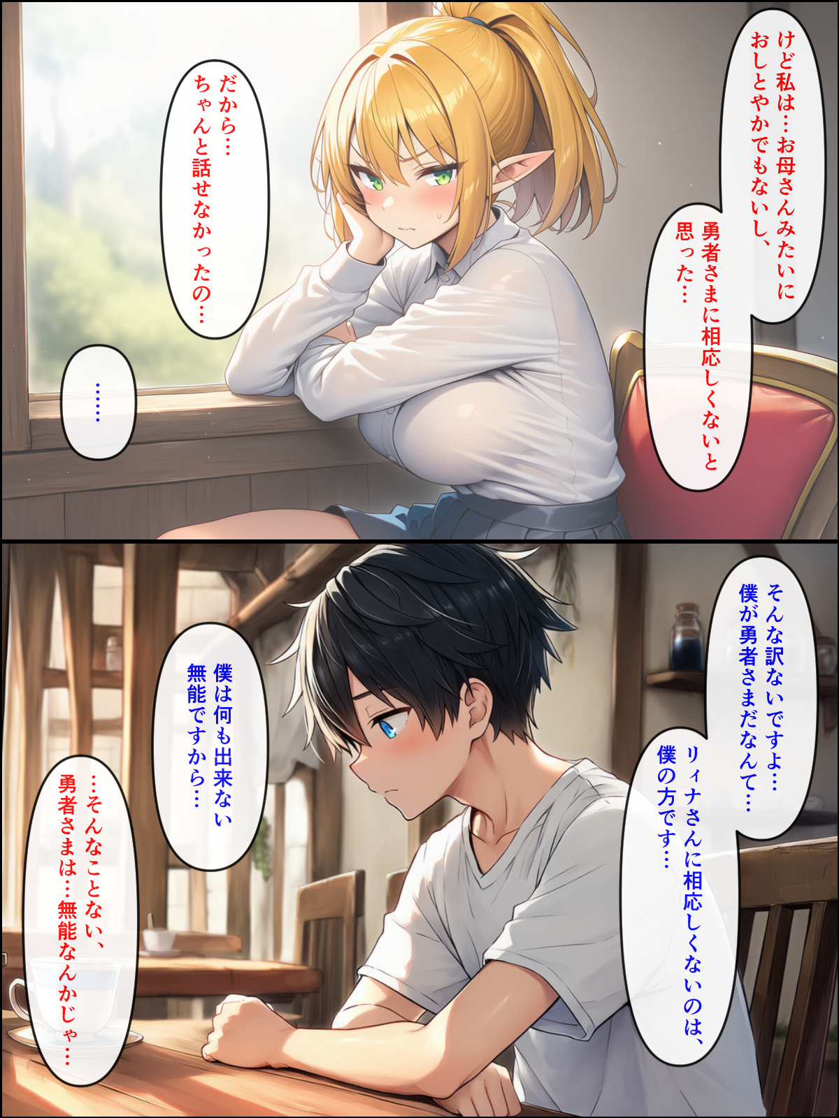 異世界転生して美人巨乳エルフ親子とらぶらぶセックスする話 〜娘編〜32