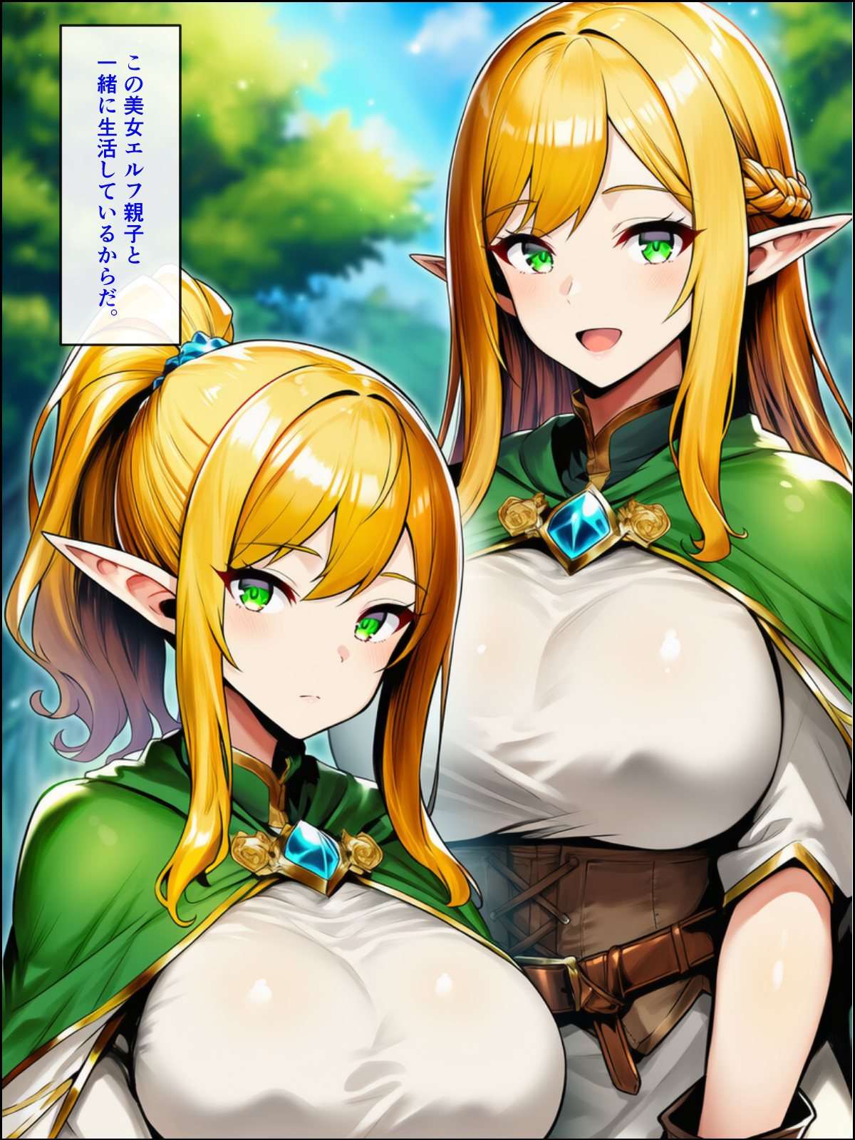 異世界転生して美人巨乳エルフ親子とらぶらぶセックスする話 〜娘編〜9