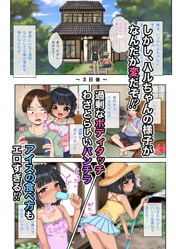 田舎、夏休み、歳の離れた従姉妹と汗だくセックス3