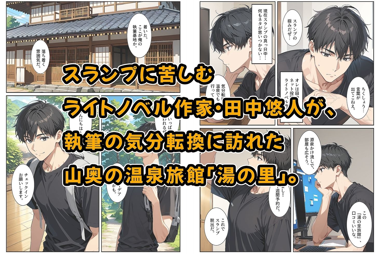 温泉宿の欲求不満な爆乳若女将は混浴露天風呂で孕ませ中出しセックスさせてくれました。2