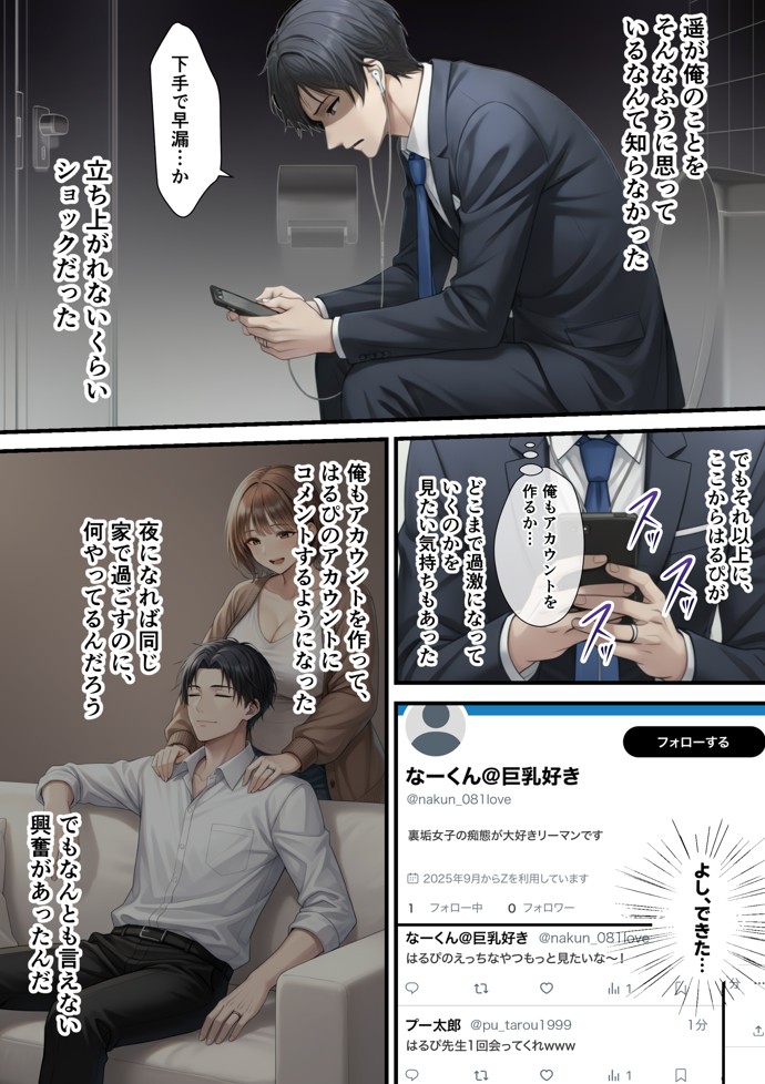 「SNSなんか絶対にやらないと信じてた…」最愛の嫁の裏垢がヤバすぎた【1万いいねのエロ自撮りを投稿する承認欲求高め欲求不満人妻フォロワー3万人はるか30歳Hカップ】媚び媚びオホ声でイグイグ雌堕ち托卵NTR VOL.149