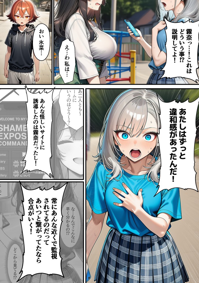 軽い罰ゲームのつもりが、親友三人まとめて弱みを握られ、羞恥指令に従わされるようになった話 ―中編―15