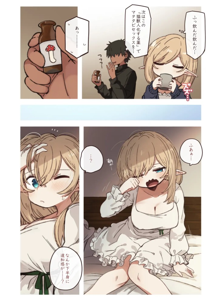 エルフと悪い薬。2