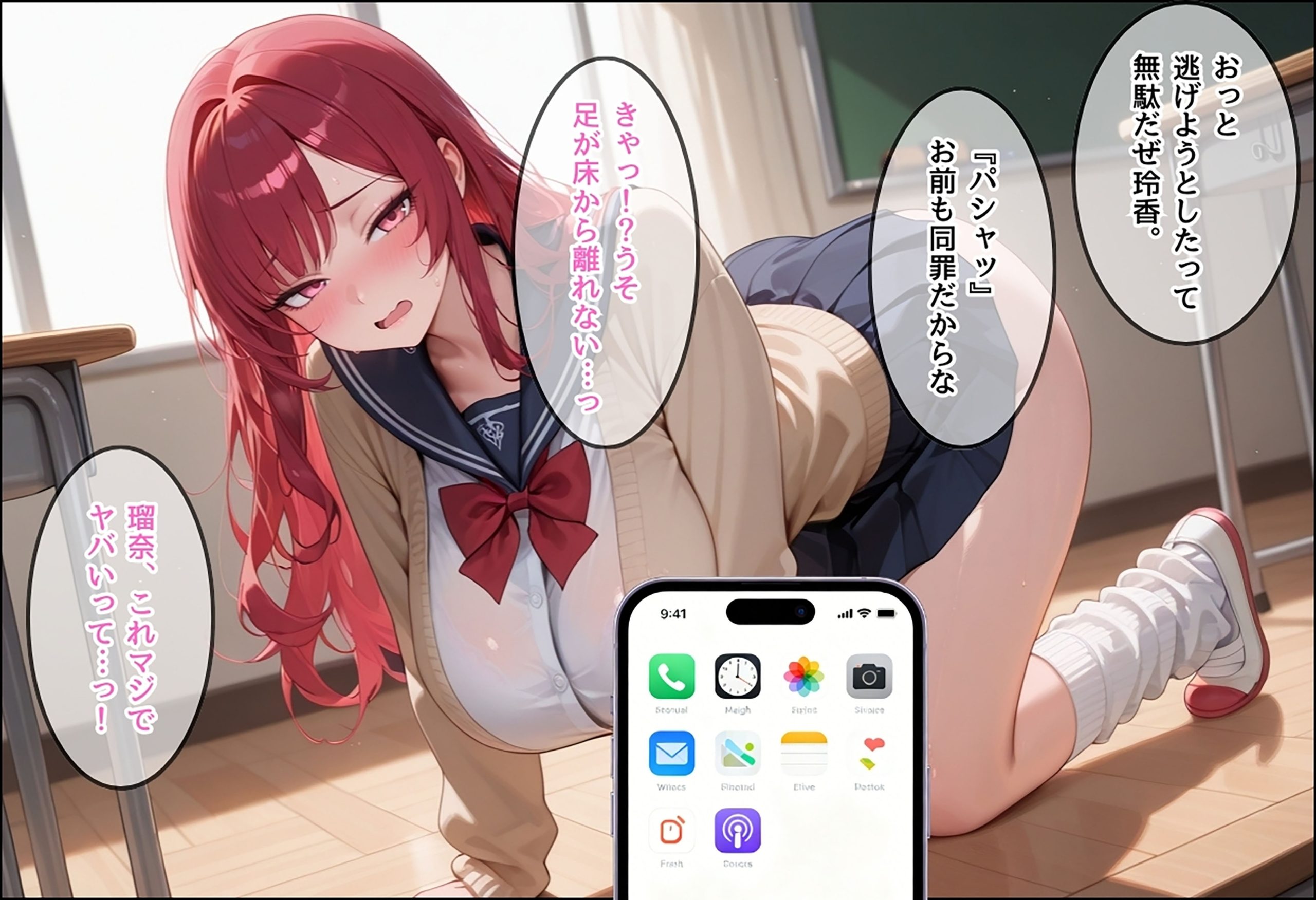 いじめの主犯ギャルを催●アプリで支配してセックスを強●する話〜傲慢ピンクツインテール＆赤髪ロングWギャル編〜19