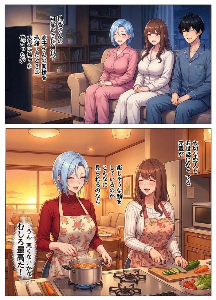 おっとり恋人上司とクールな女上司、見た目と中身が違いすぎて毎日搾り取られる話32