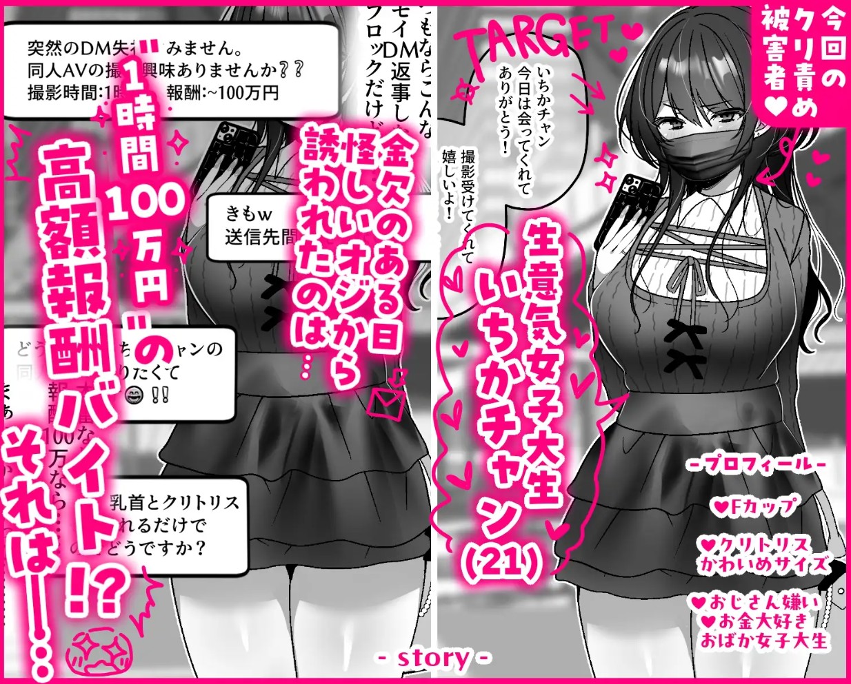 同人AV女優いちかチャン！~脇見せガニ股×乳首クリ責め！60分責められてイカなかったら賞金100万円⁉地獄の快楽責め絶頂我慢ゲーム編~2