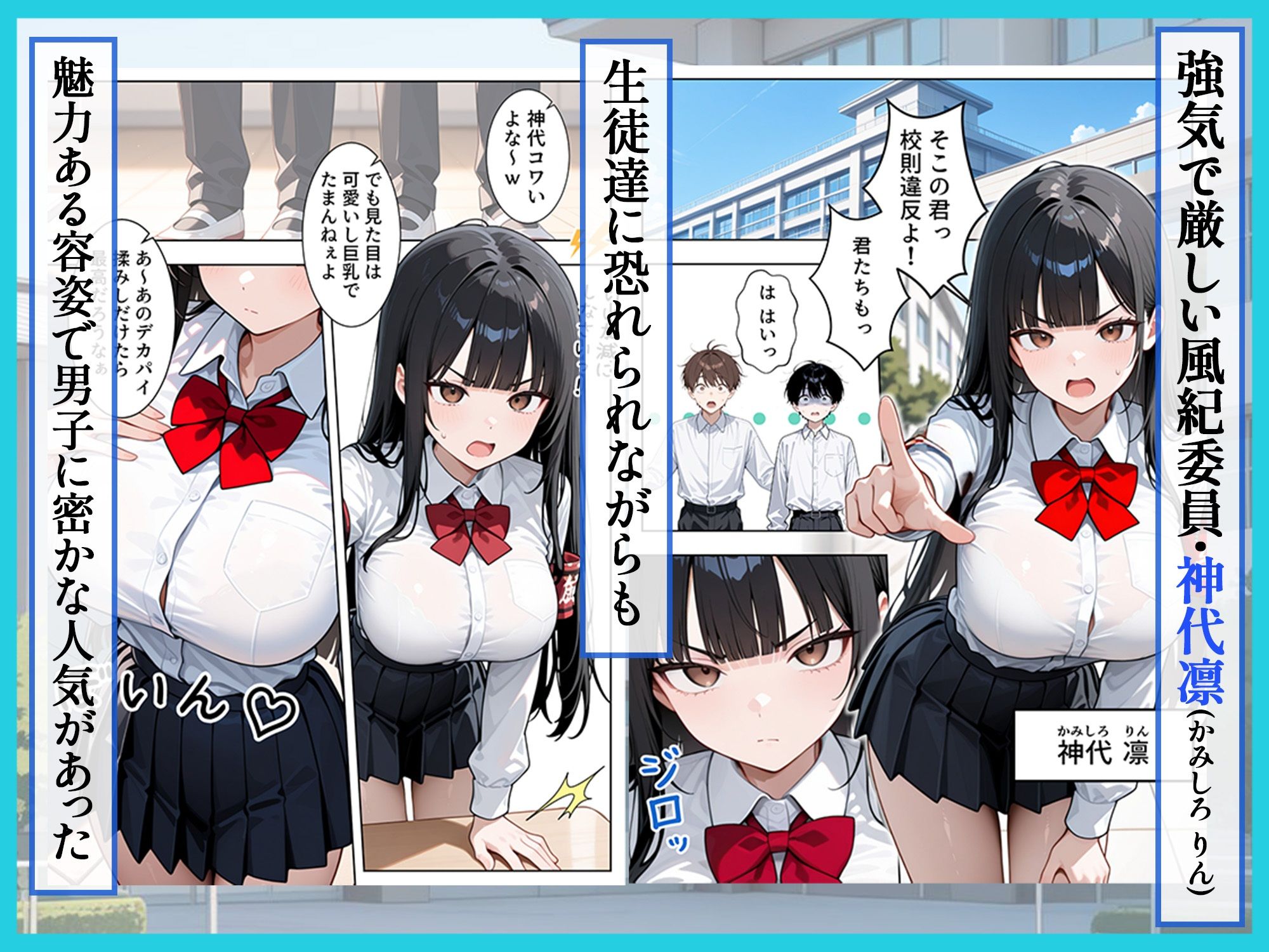 強気な風紀委員が卑劣な校長の罠にハマりメス堕ちする話2