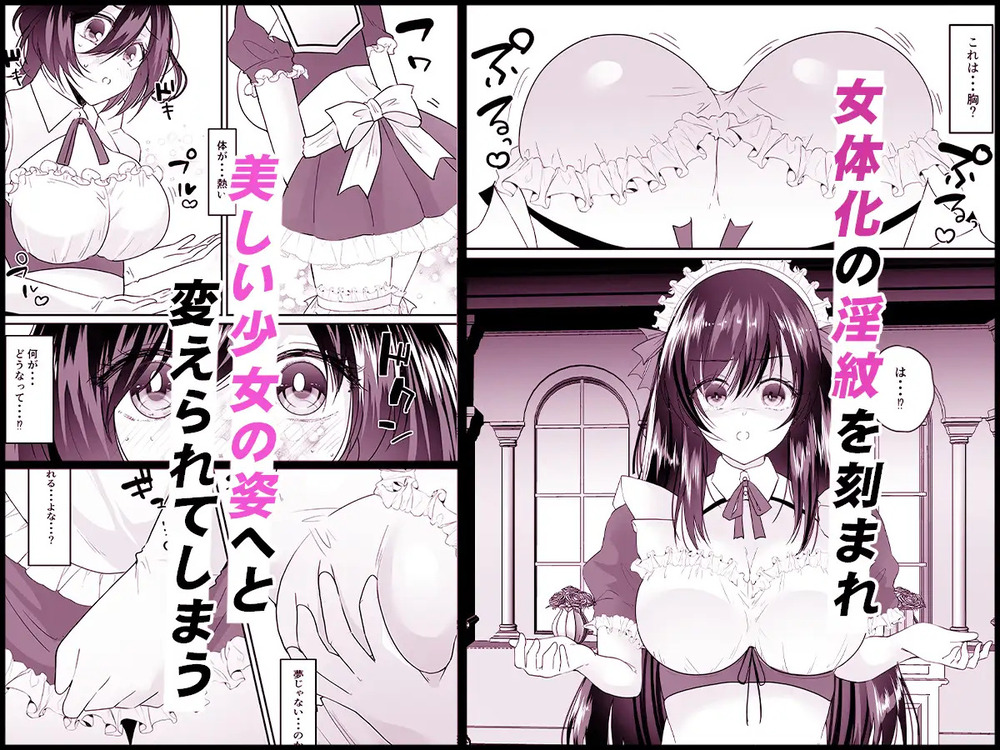 エロ漫画「TSご奉仕メイド ～悪徳領主の監査に来たのに女体化されて性処理メイドにされました～」無料サンプル3